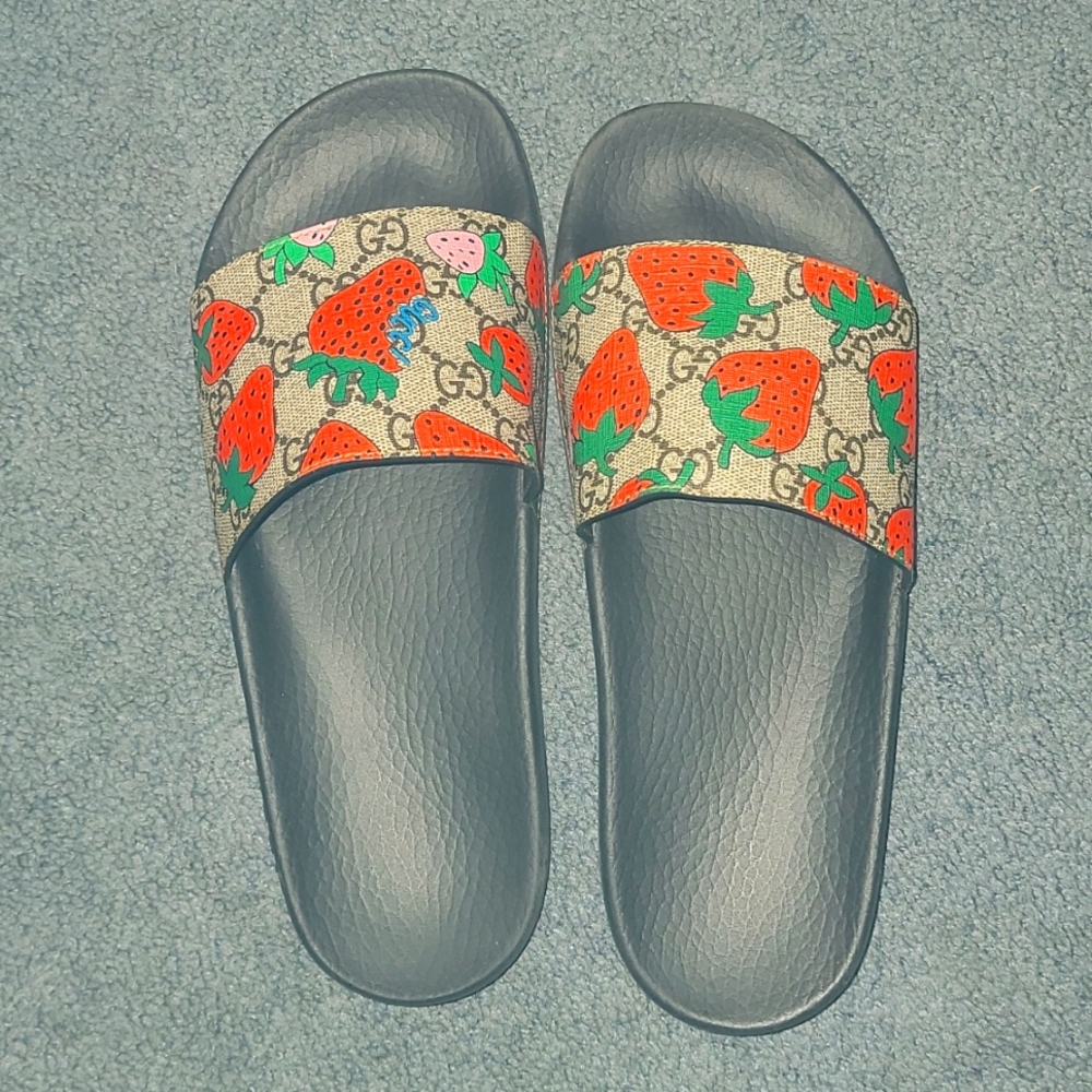 Gucci Strawberry Slides